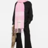 Mohair checked scarf
