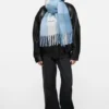 Mohair checked scarf