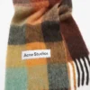 Mohair checked scarf