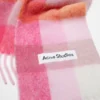Mohair checked scarf