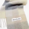 Mohair checked scarf