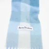 Mohair checked scarf