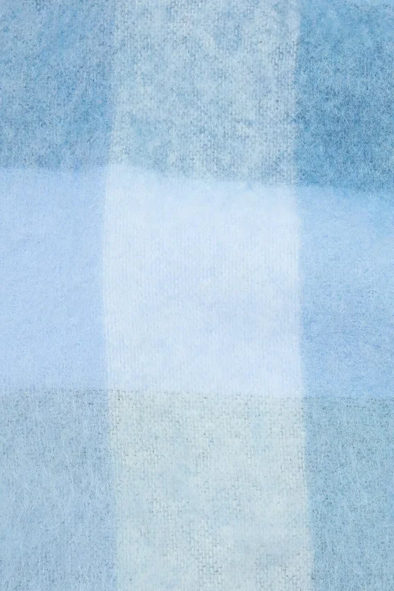 Mohair checked scarf