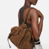 Multipocket Suede Bucket Bag