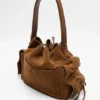 Multipocket Suede Bucket Bag