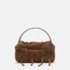 Multipocket suede micro bag