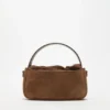 Multipocket suede micro bag