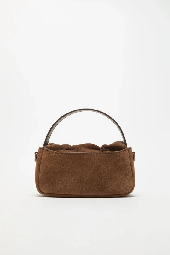 Multipocket suede micro bag