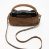Multipocket suede micro bag