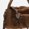 Multipocket suede micro bag