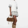 Multipocket suede shoulder bag