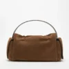 Multipocket suede shoulder bag