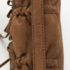 Multipocket suede shoulder bag