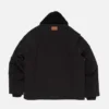 Nylon jacket with shearling collar