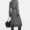 Ombré leather trench coat