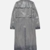 Ombré leather trench coat