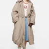 Padded trench coat