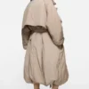 Padded trench coat