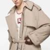 Padded trench coat