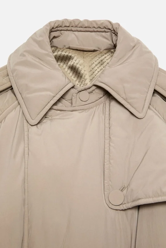 Padded trench coat