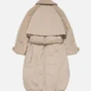 Padded trench coat