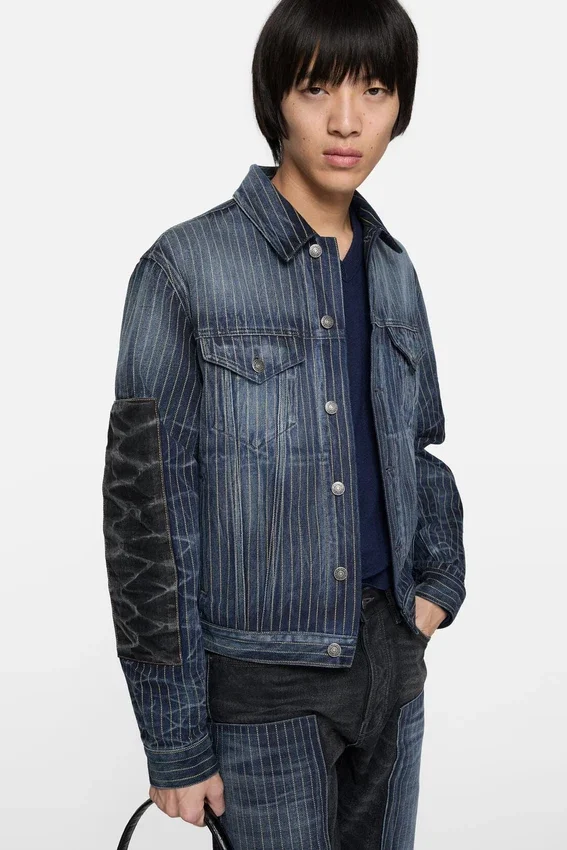 Patchwork denim jacket