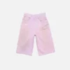 Pink denim shorts