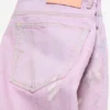 Pink denim shorts