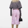 Pink denim shorts