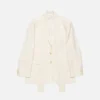 Pinstripe blazer with scarf