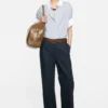 Pinstripe button-up shirt