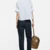 Pinstripe button-up shirt