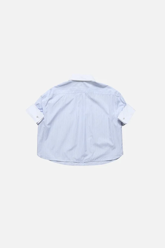 Pinstripe button-up shirt