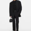 Pinstripe suit trousers