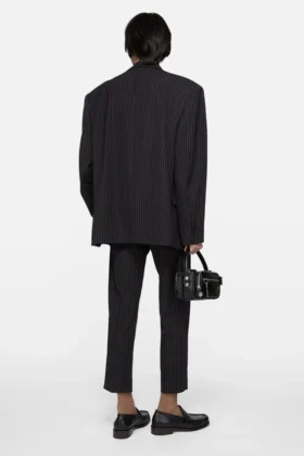 Pinstripe suit trousers