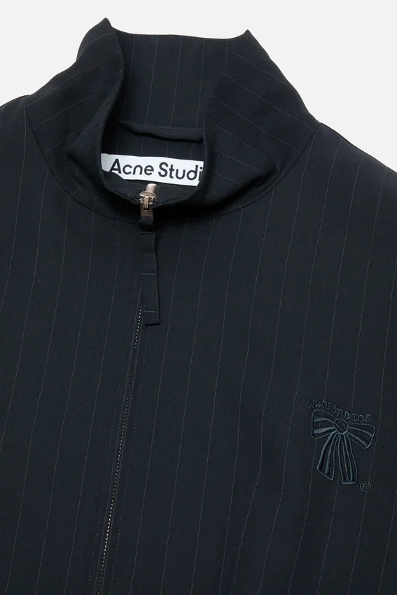 Pinstripe zip jacket