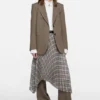 Pleated check skirt