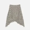 Pleated check skirt