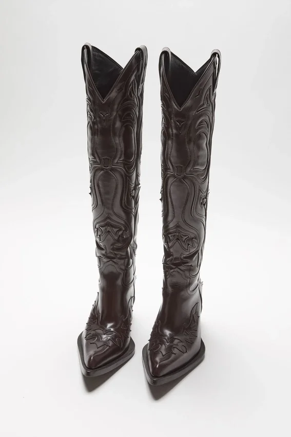 Pointed-Toe Cowboy Boot