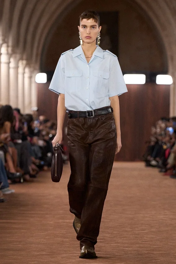 Poplin button-up shirt