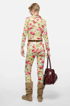 Printed casual trousers