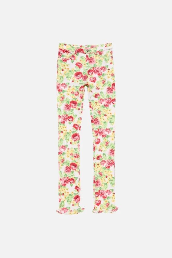 Printed casual trousers