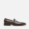 Printed leather loafers