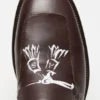 Printed leather loafers