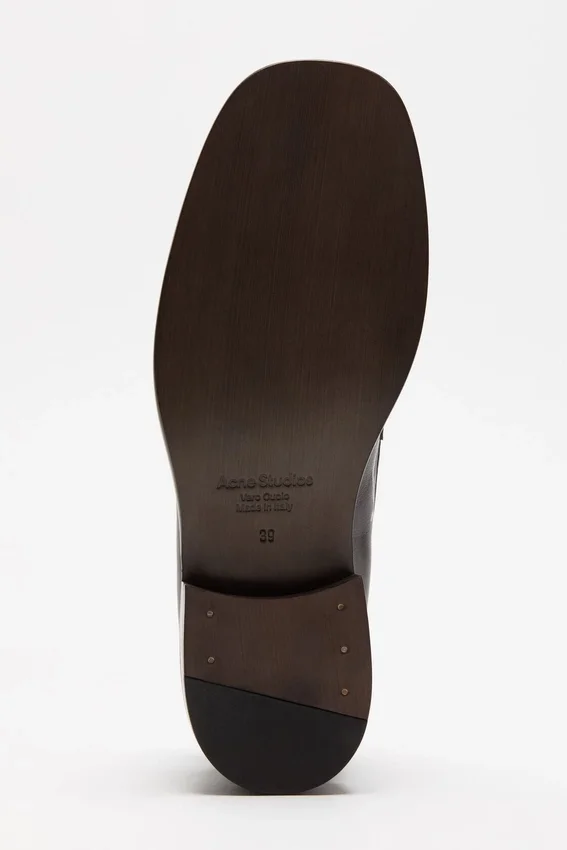 Printed leather loafers