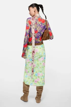 Printed midi dress