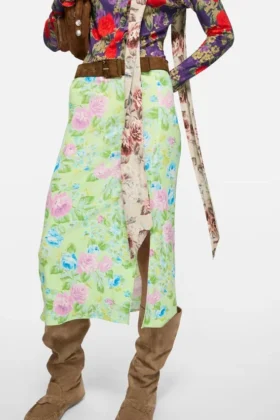 Printed midi dress