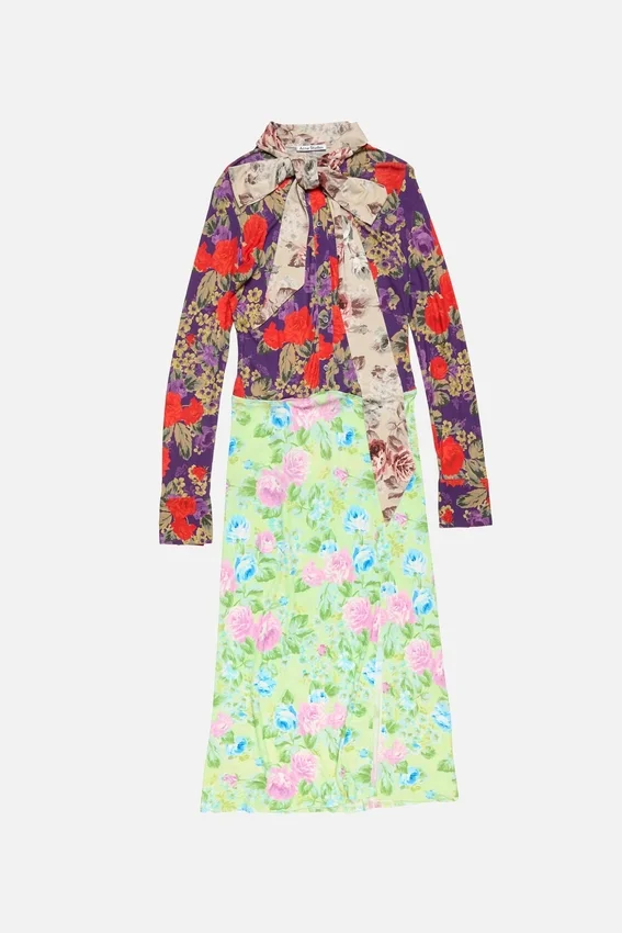Printed midi dress