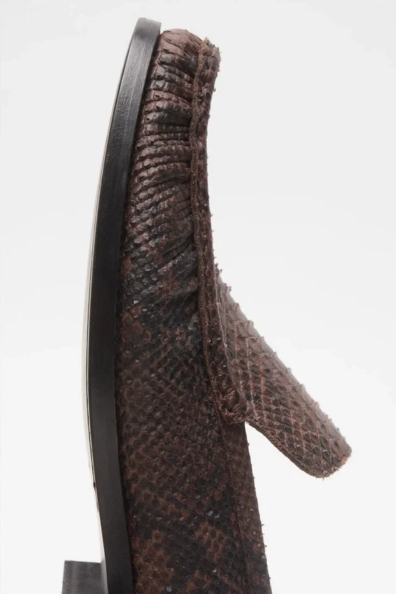 Printed python loafers