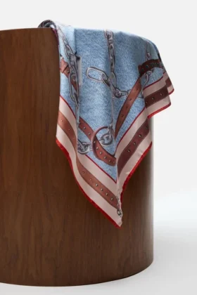 Printed silk scarf